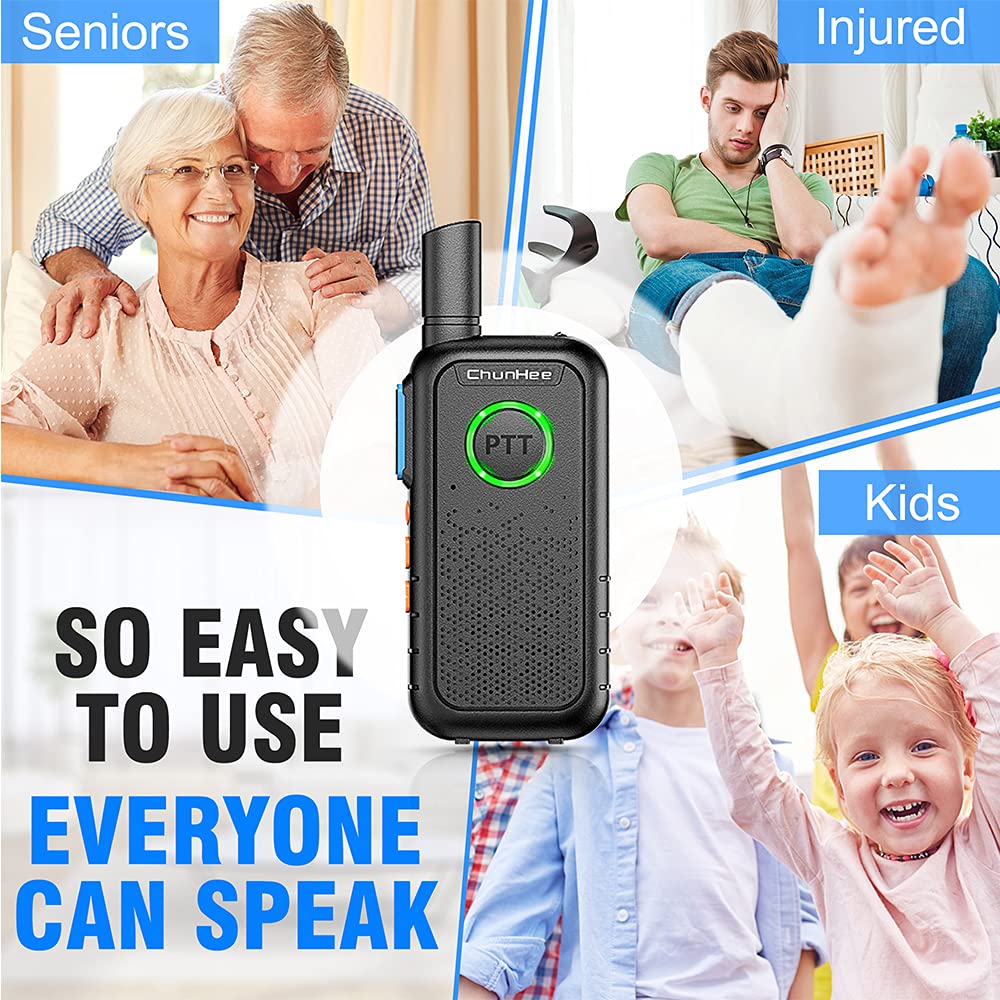 Chunhee Wireless Intercom System For Home Home Intercom System For Elderly/Kids/Pregnant Wireless Office Intercom Two Way Radio Room To Room Communication System For Hiking/Camping/Vocation, 2 Pack