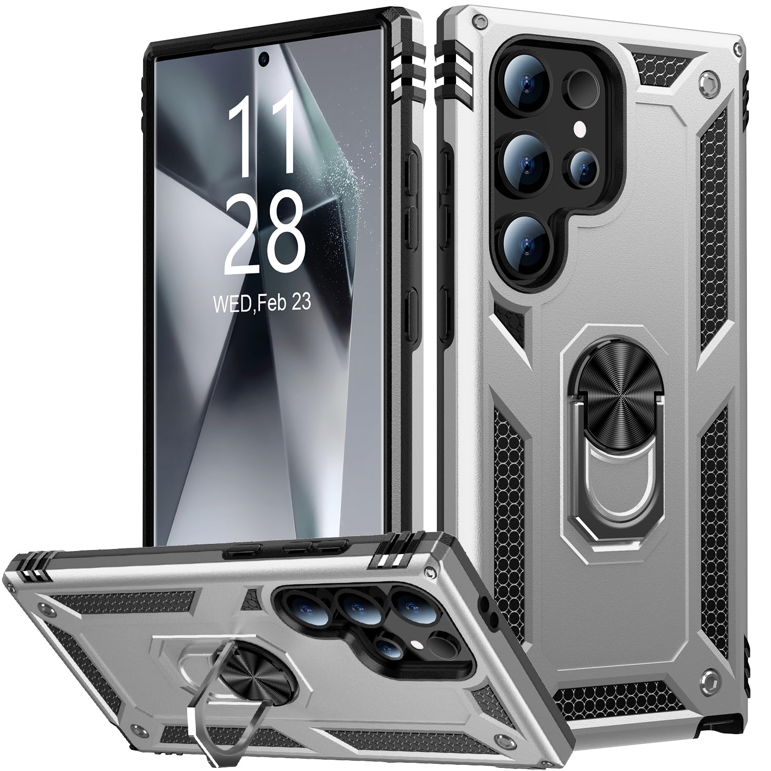 Ikazz For Galaxy S25 Ultra Case,Military Grade Shockproof Heavy Duty Protective Phone Cover Pass 16Ft Drop Test With Magnetic Ki