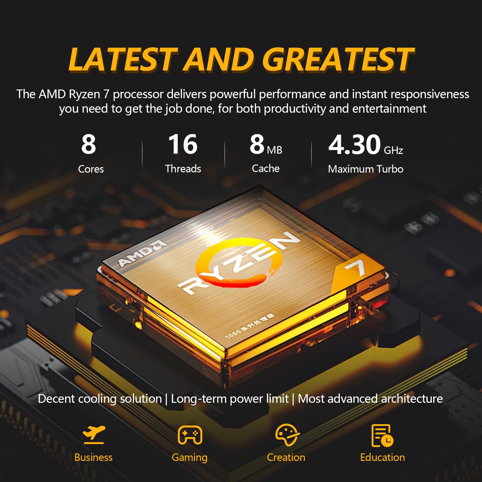 Lenovo Ideapad 3 Laptop Computer, Fhd Ips Thin Lightweight 14 Inch Laptop Pc, Amd Ryzen 7 8-Cores Notebook Computer | 36Gb Ram 1