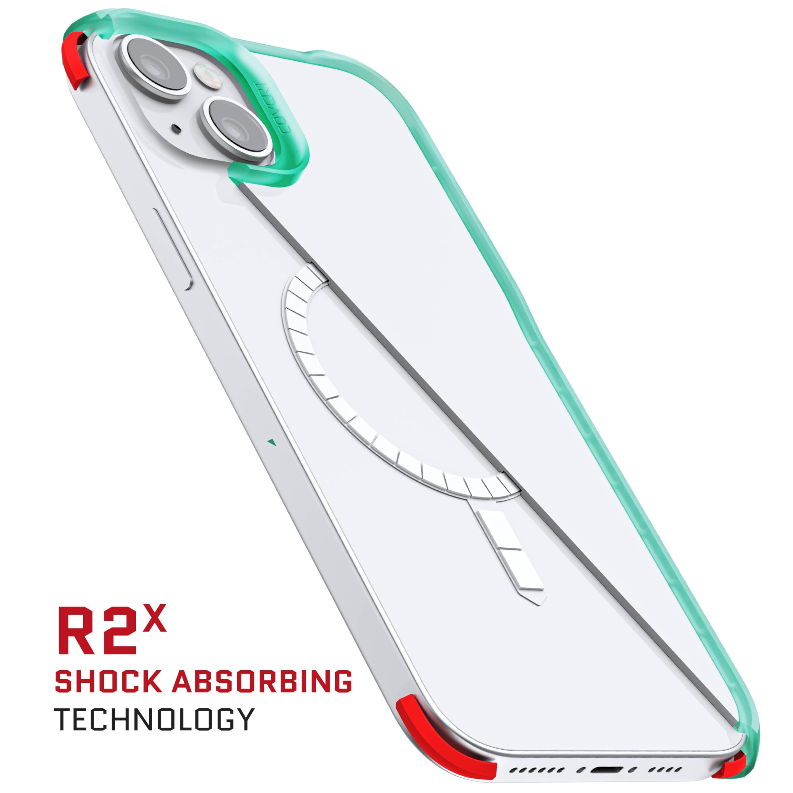 Ghostek Covert Apple Iphone 14 Plus Clear Case - Compatible With Magnetic Magsafe Accessories, Transparent Silicone, Shockproof