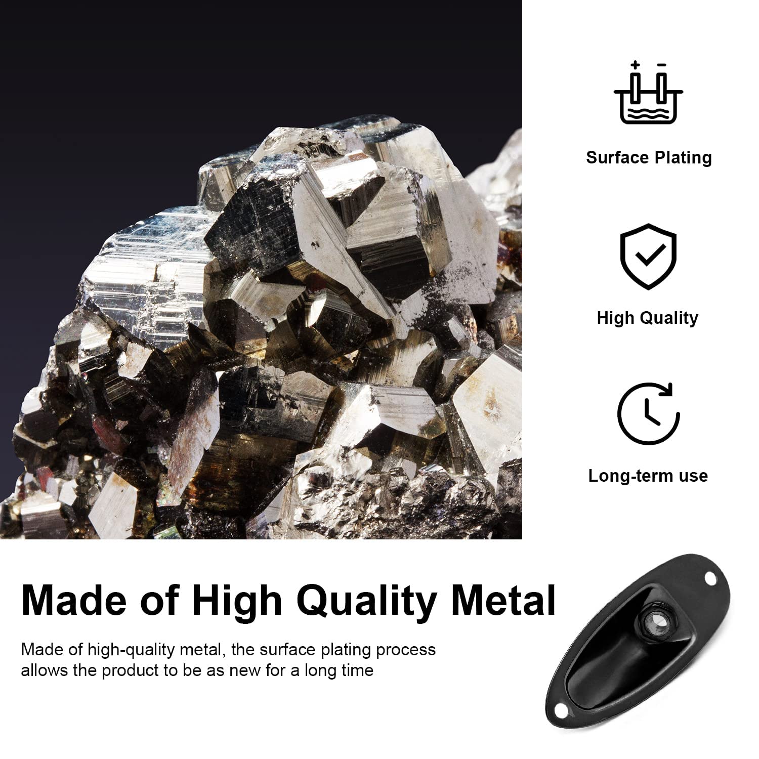 Harpfeas Guitar Input Jack Socket Plate Output Loaded Boat Style 1/4 Inch For Fender Stratocaster Strat St Mono Electric Guitar