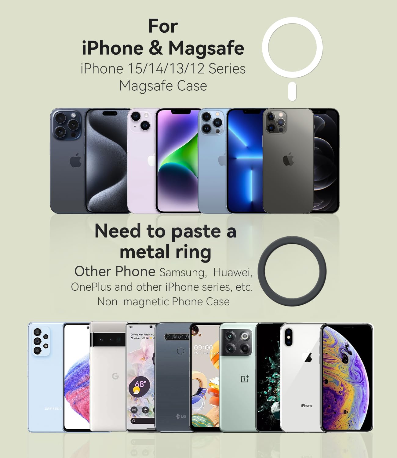 Kucok For Magsafe F-150 Phone Mount, Exclusive Fit For Ford F-150 2020-2015, Fit For Magsafe Iphone 15/14/13/12/Mini Series, Sup