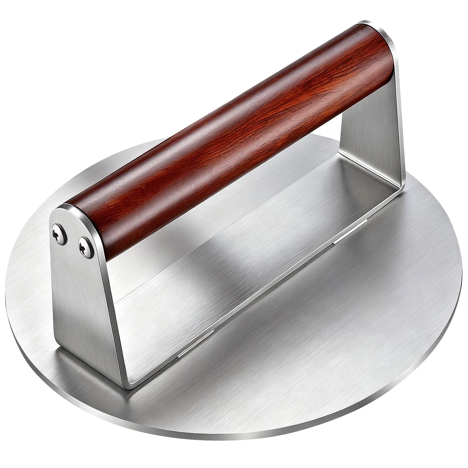 Twfatflt Heavy Duty 1.5 lb Stainless Steel Burger Press - 6 Inch Smash Burger Press for Hamburger, Bacon, Steak & Meat, Smooth P