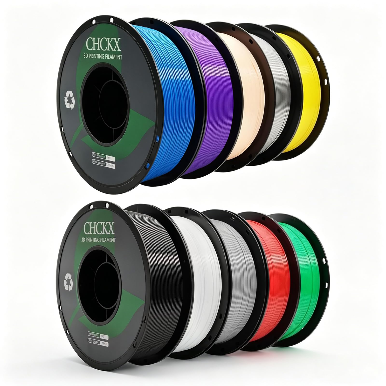 CHCKX PETG 3D Printer Filament, Dimensional Accuracy +/- 0.03 mm, 1kg Spool(2.2lbs), 1.75 mm Fit for Most 3D Printers, Purple