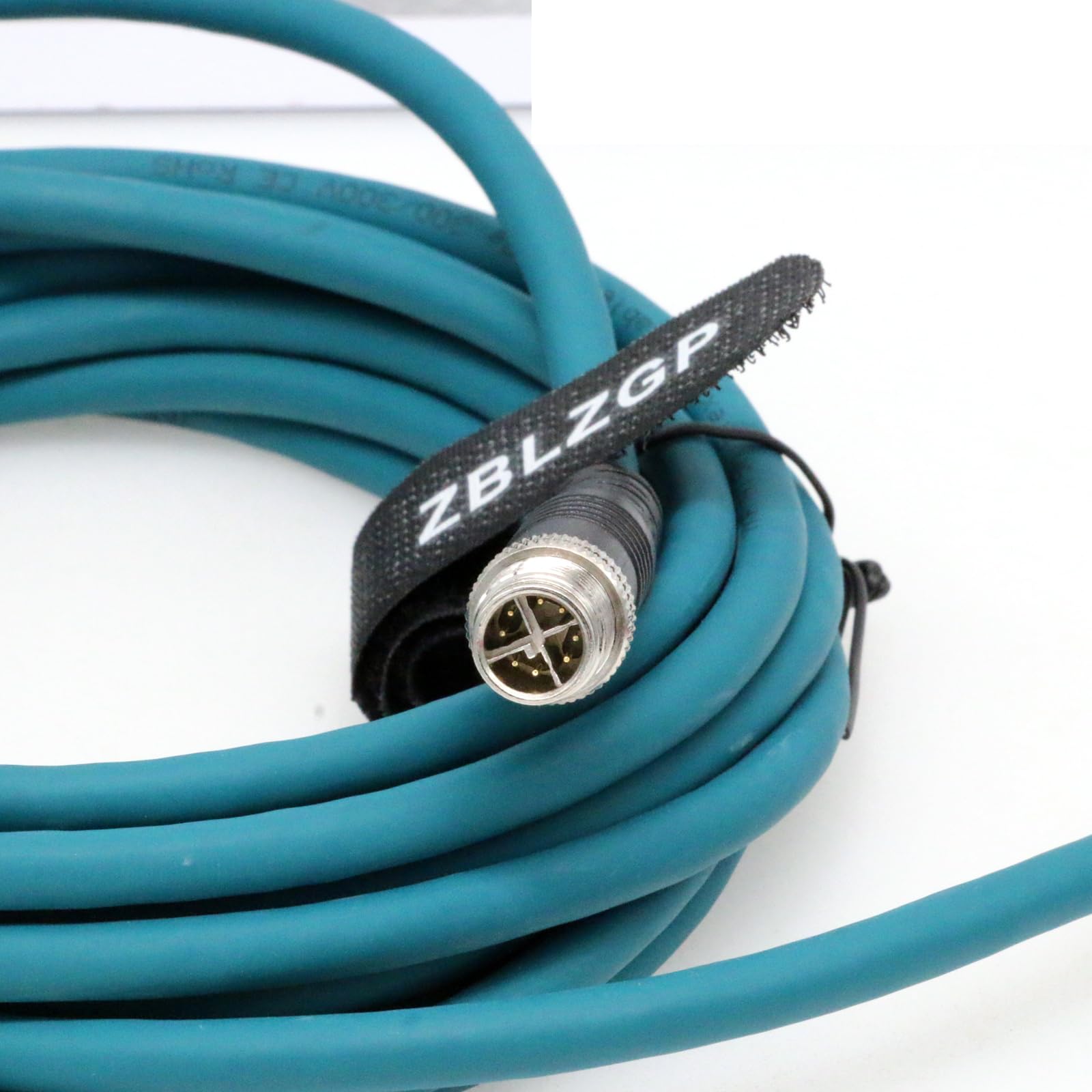Zblzgp M12 Gigabit High Flex Cat7E Industrial Ethernet Cable 8 Pin X Code Male To Rj45 Networking Shielded Quick Connect For Ind