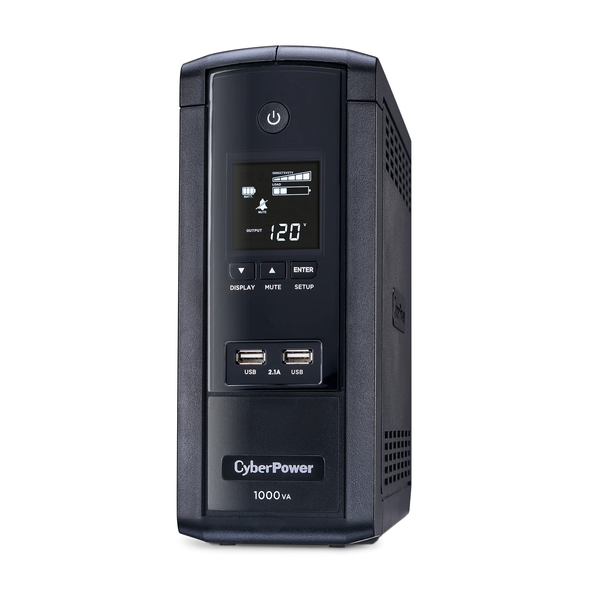 Cyberpower Brg1000Avrlcd Intelligent Lcd Ups System, 1000Va/600W, 10 Outlets, Avr, Mini Tower, 5 Year Warranty