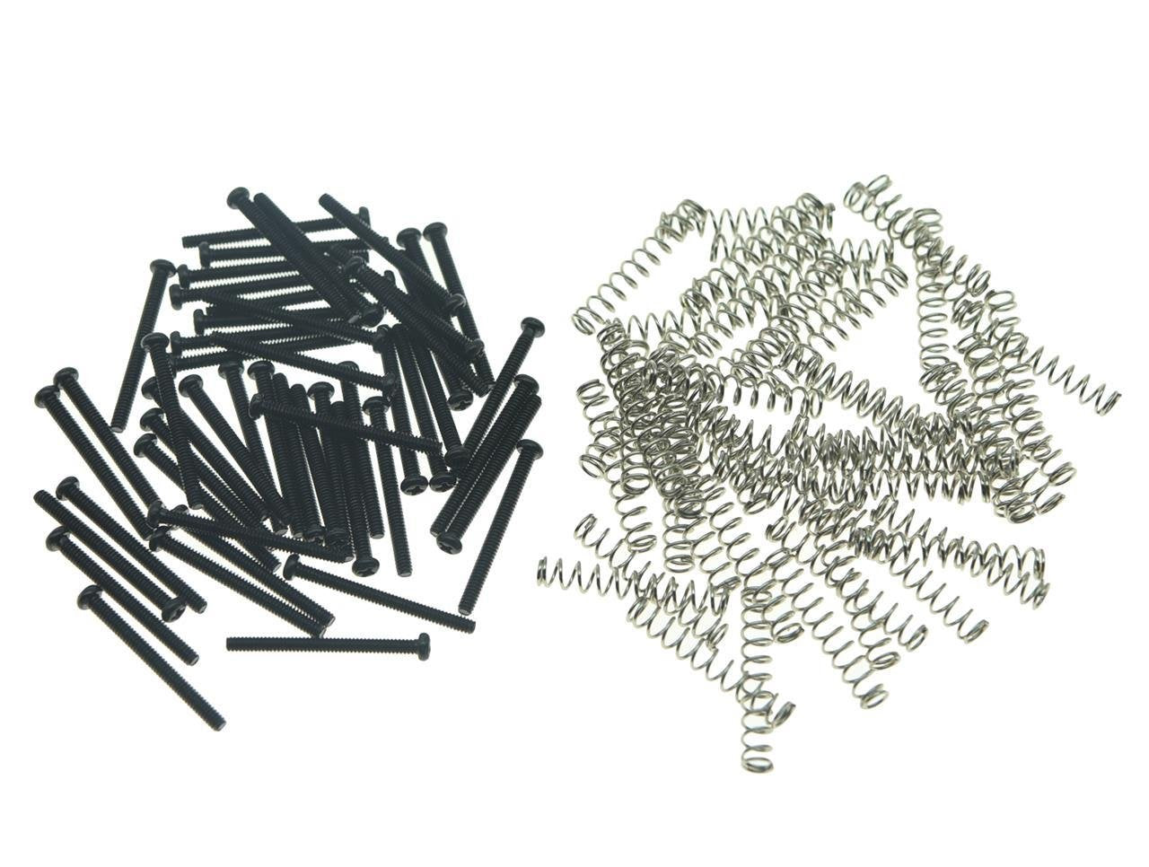 Dopro 50pcs USA/Imperial Thread Guitar Humbucker Pickup Screws Humbucker Pickup Height Screws with Springs for GB/EMG/Seymour Du