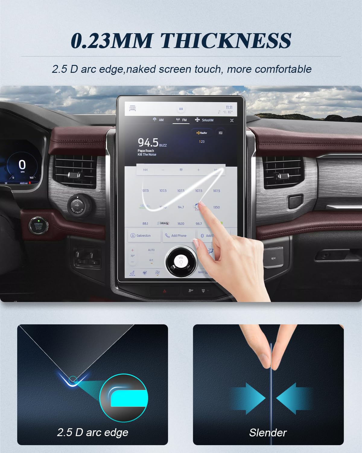 Bibibo 2Pcs For 2024 Ford Expedition Screen Protector 2022 2024 Ford Expedition (King Ranch/King Ranch Max/Platinum/Platinum Max