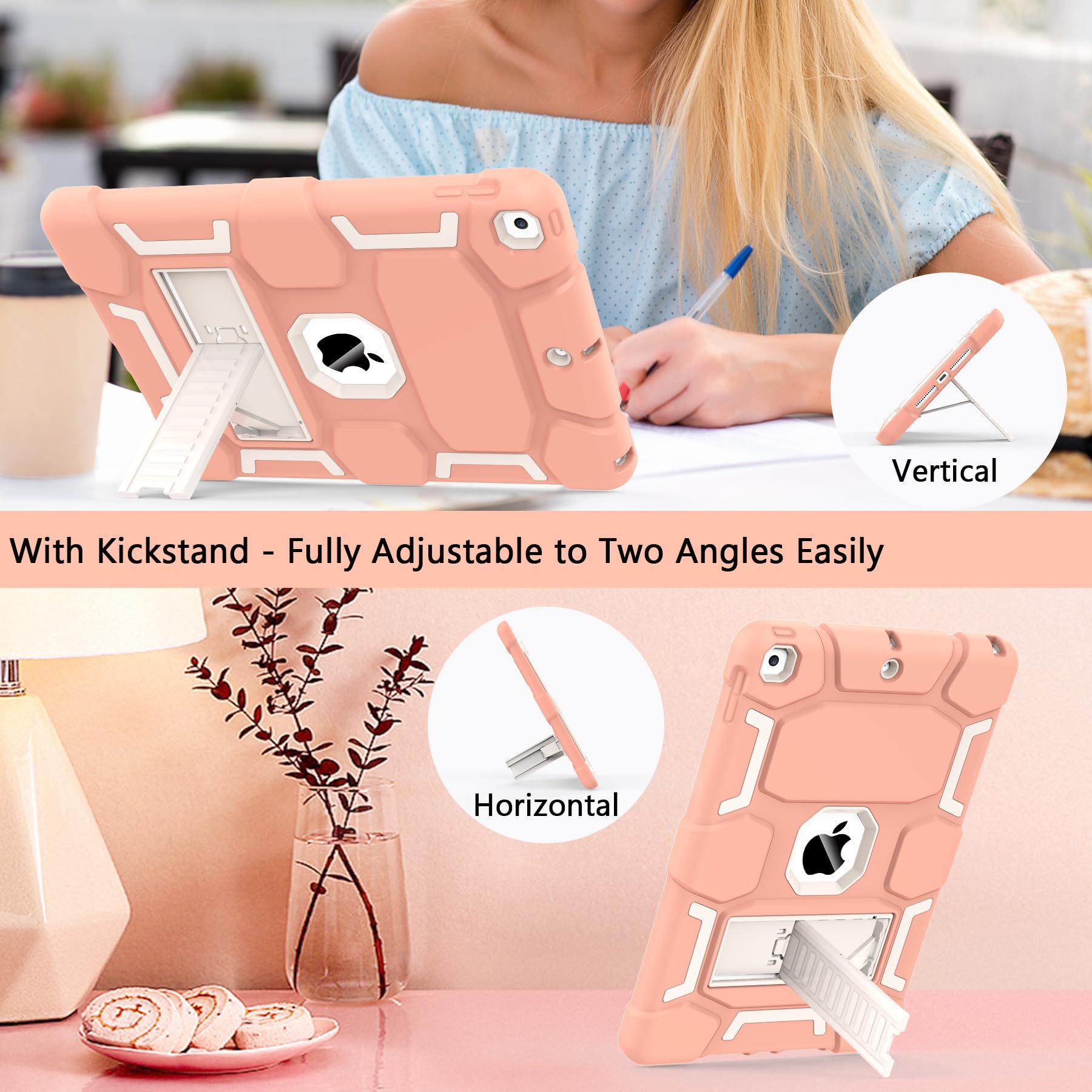Ccmao Ipad 9Th Generation Case, Ipad 8Th/7Th Generation Case, Ipad 10.2 Inch 2021/2020/2019 Case, Heavy Duty Shockproof Fashion