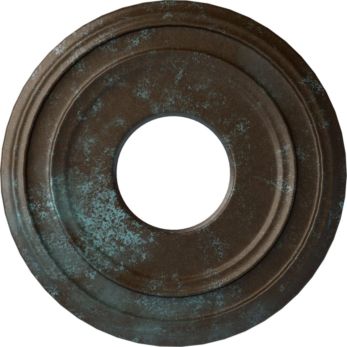 Ekena Millwork CM12CLBBS 12 3/8OD X 4ID X 1 1/8P Classic Ceiling Medallion Fits Canopies Up to 7 1/4, Bronze Blue Patina