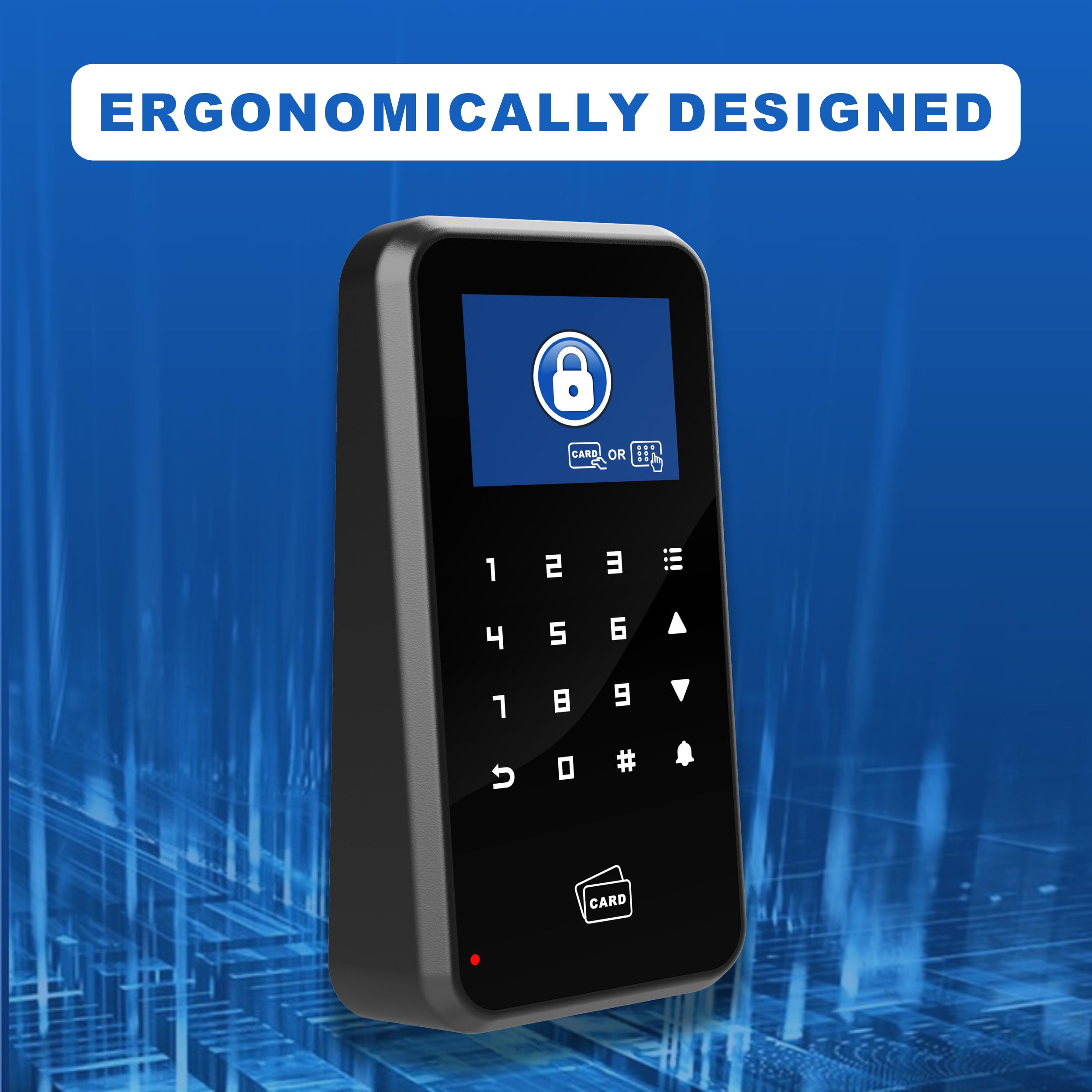 Uhppote 2.4 Inch Display Door Access Control Touch Keypad 125Khz Compatible With Wifi Tuya