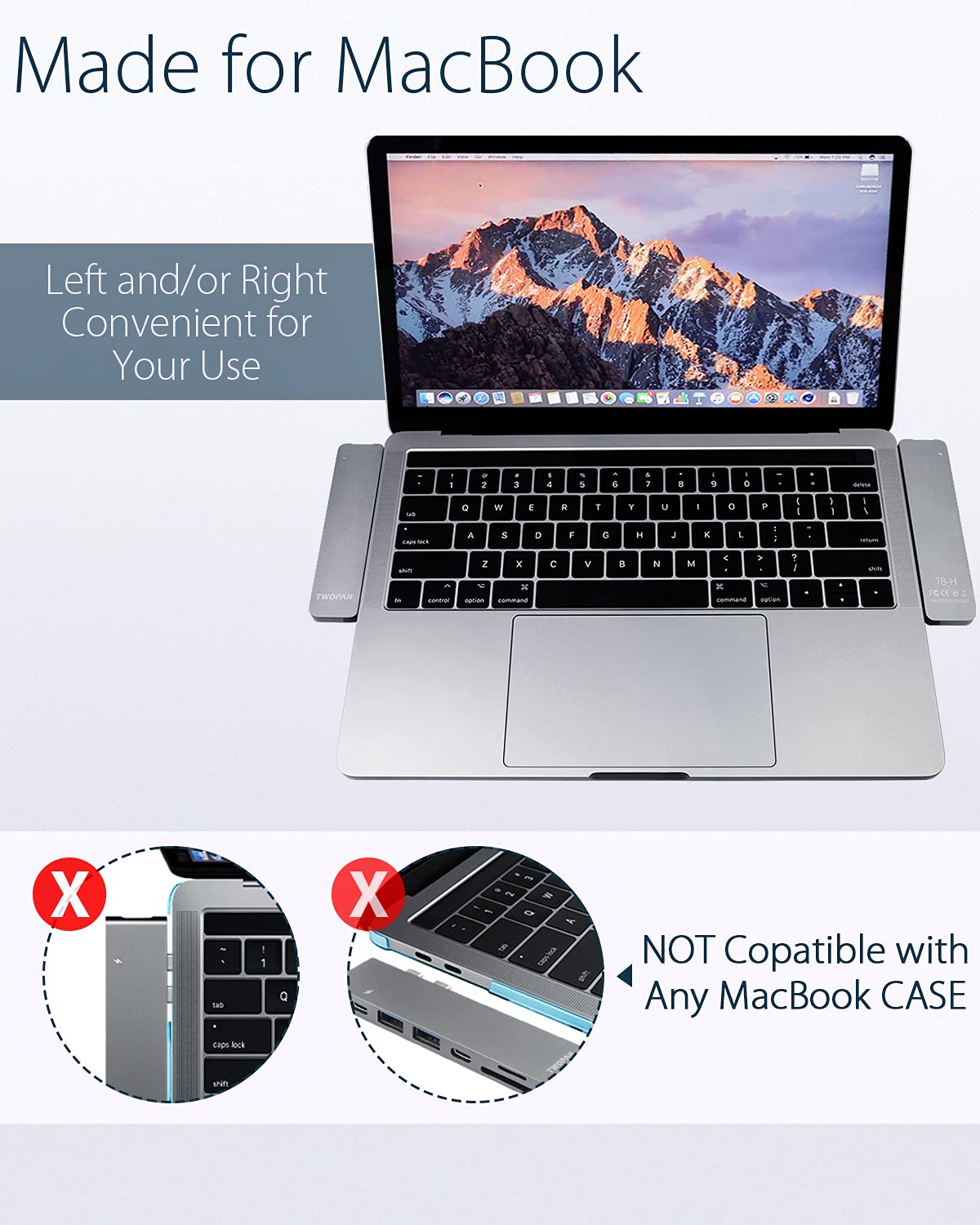 Twopan Usb C Hub For Macbook Pro, 7 In 2 Usb C To 4K Hdmi Multiport Adapter, Thunderbolt Pd Port, Usb 3.0 Ports, Sd/Tf Card Reader For Macbook Air/Pro 2020/2019/2018