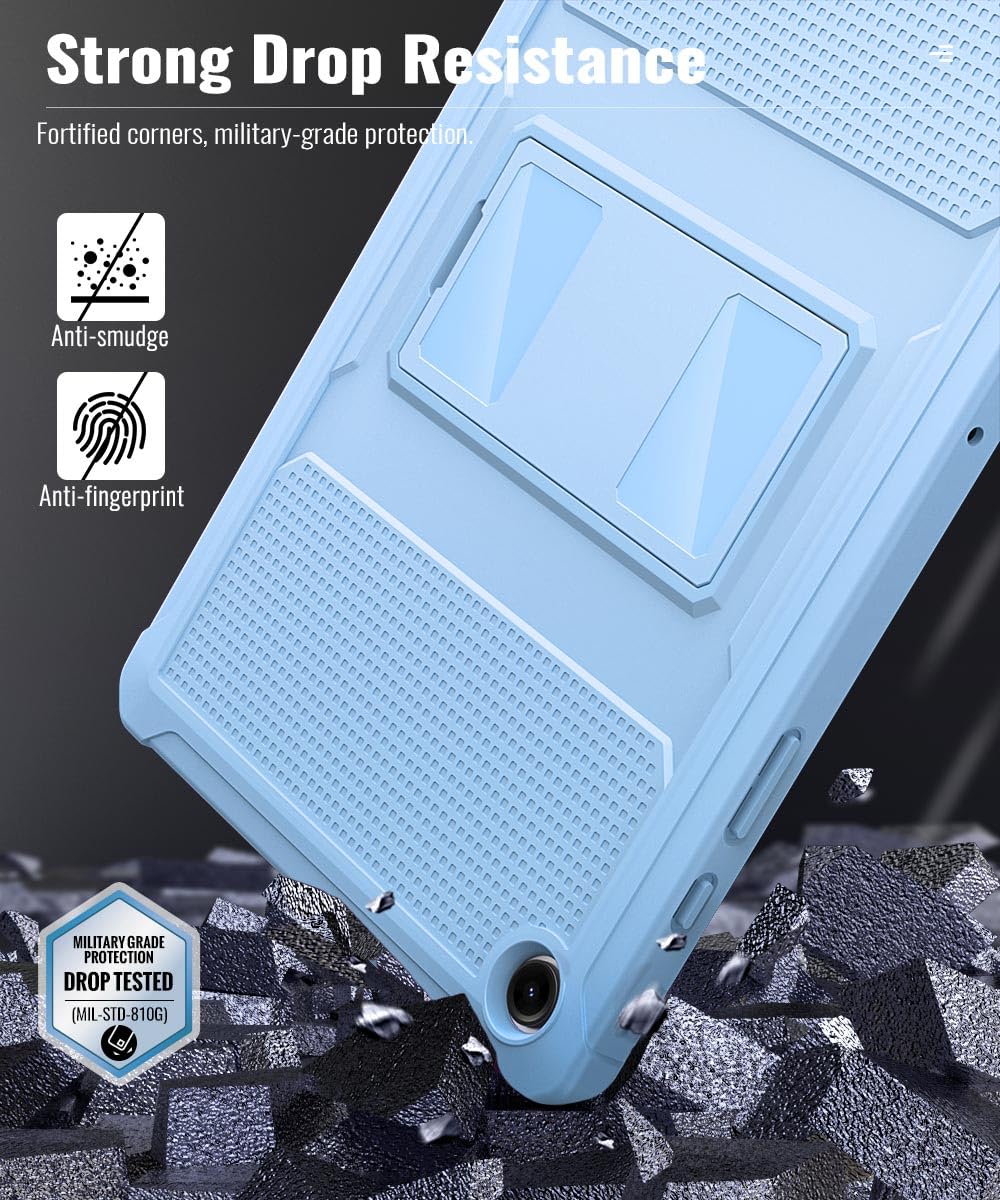 MoKo Case Fit Galaxy Tab A9 Plus 11 Inch 2023 (SM X210/X216/X218), Shockproof Full Body Rugged Stand Back Cover Built in Screen Protector Fit Galaxy Tab A9+ 11' 2023, Sunny Sky Blue