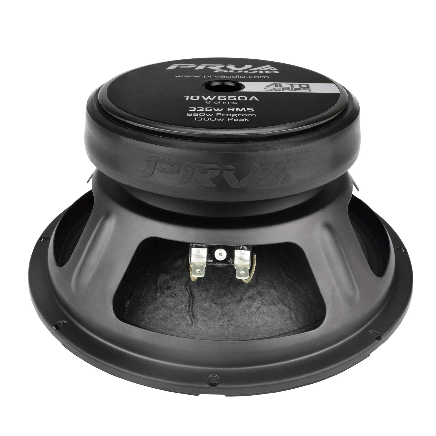 PRV AUDIO 10W650 10 Inch Woofer Speaker - 650W Program Power, 8 Ohm, Black Loudspeaker