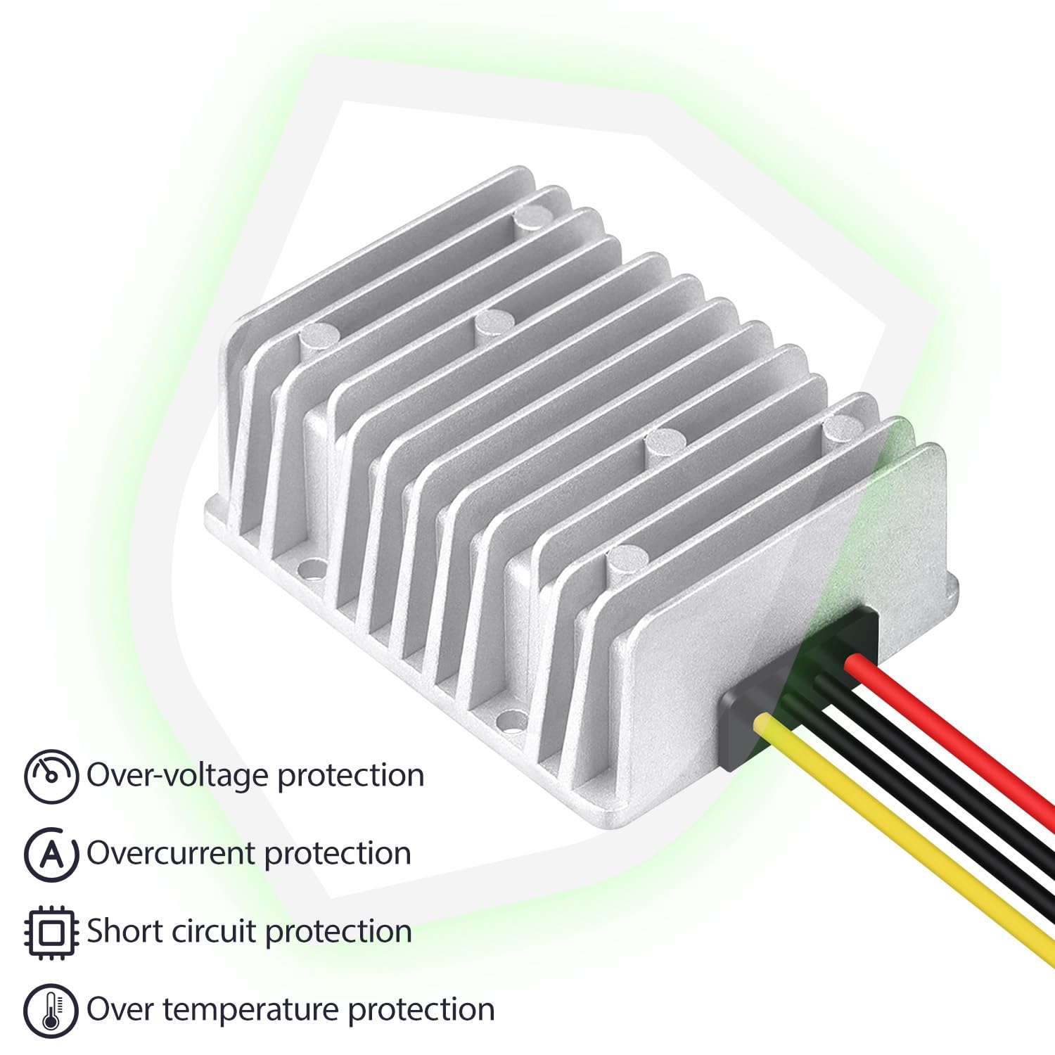 Lemotech Dc 36V/48V To 12V Converter 30A 360W Step Down Converter Voltage Reducer Ip68 Waterproof Transformer For Golf Cart Truc