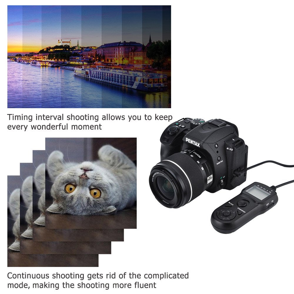 Jjc Wired Intervalometer Timer Shutter Release Remote For Pentax K-70 Kp Fujifilm Fuji X-S10 X-T200 Replaces Pentax Cs-310