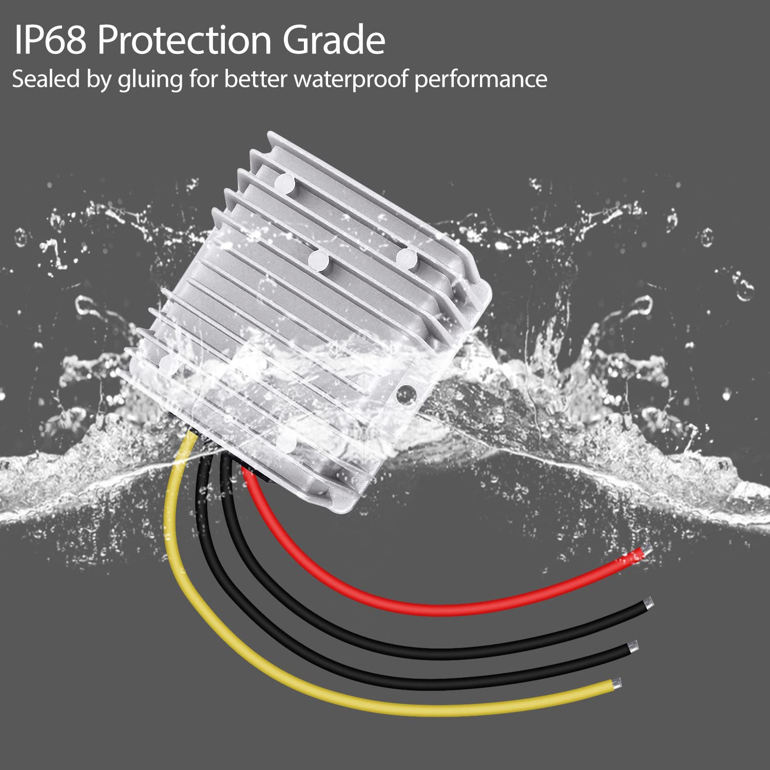 Lemotech Dc 24V To 12V Converter 10A 120W Step Down Converter Voltage Reducer Ip68 Waterproof Transformer For Golf Cart Truck Bo