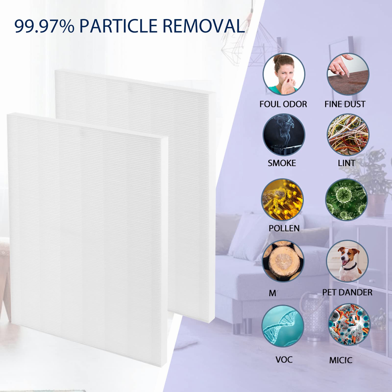 D480 Replacement Filter D4 Compatible With Winix D480 Air Cleaner Purifier Ture Hepa Only, Item Number 1712 0100 00, D4 Filter 2