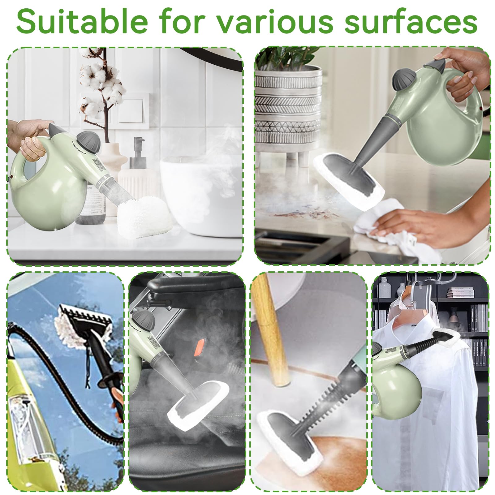 Steam Mop Pads For Handheld Steam Cleaner   Compatible With Wagner Spraytech, Bissell Steam Shot, Comforday, Pursteam Etc   Univ
