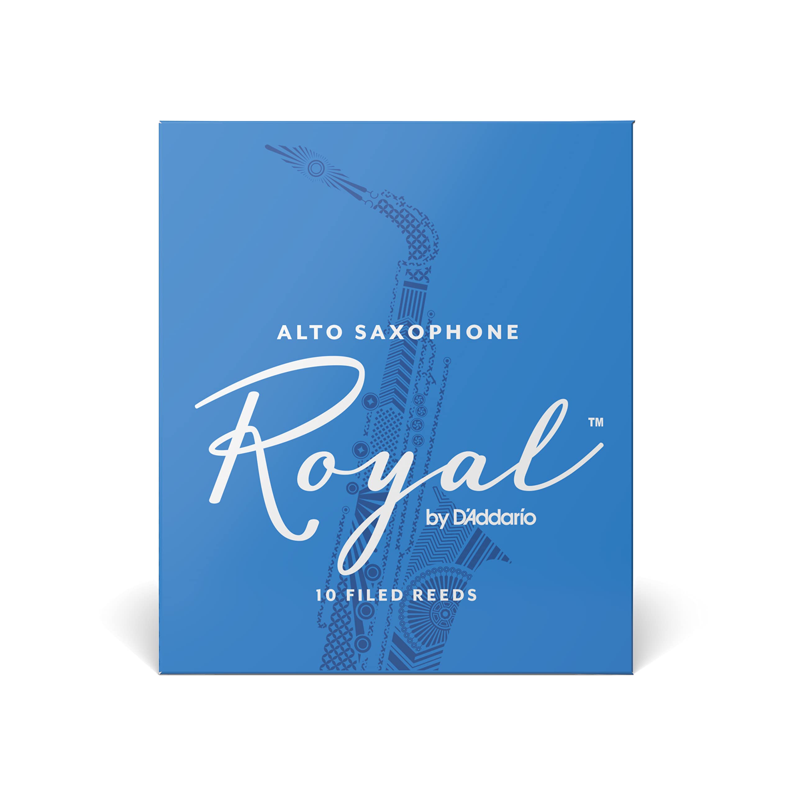 Rico Royal Saxophone Reeds   Alto Sax Reeds With Strong Spine   Alto Saxophone Reeds Great For Classical Or Jazz   Strength 25,