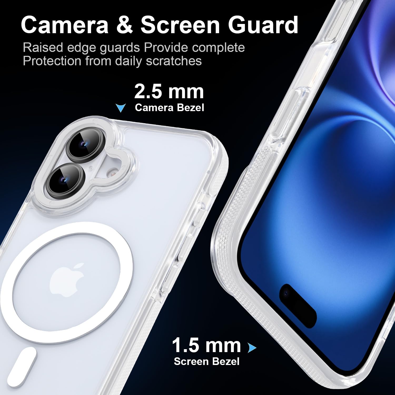 Yzoiko Strong Magnetic Case For Iphone 16 [10Ft Military Grade Protection] Compatible With Magsafe Shockproof Slim Thin Cover 6.