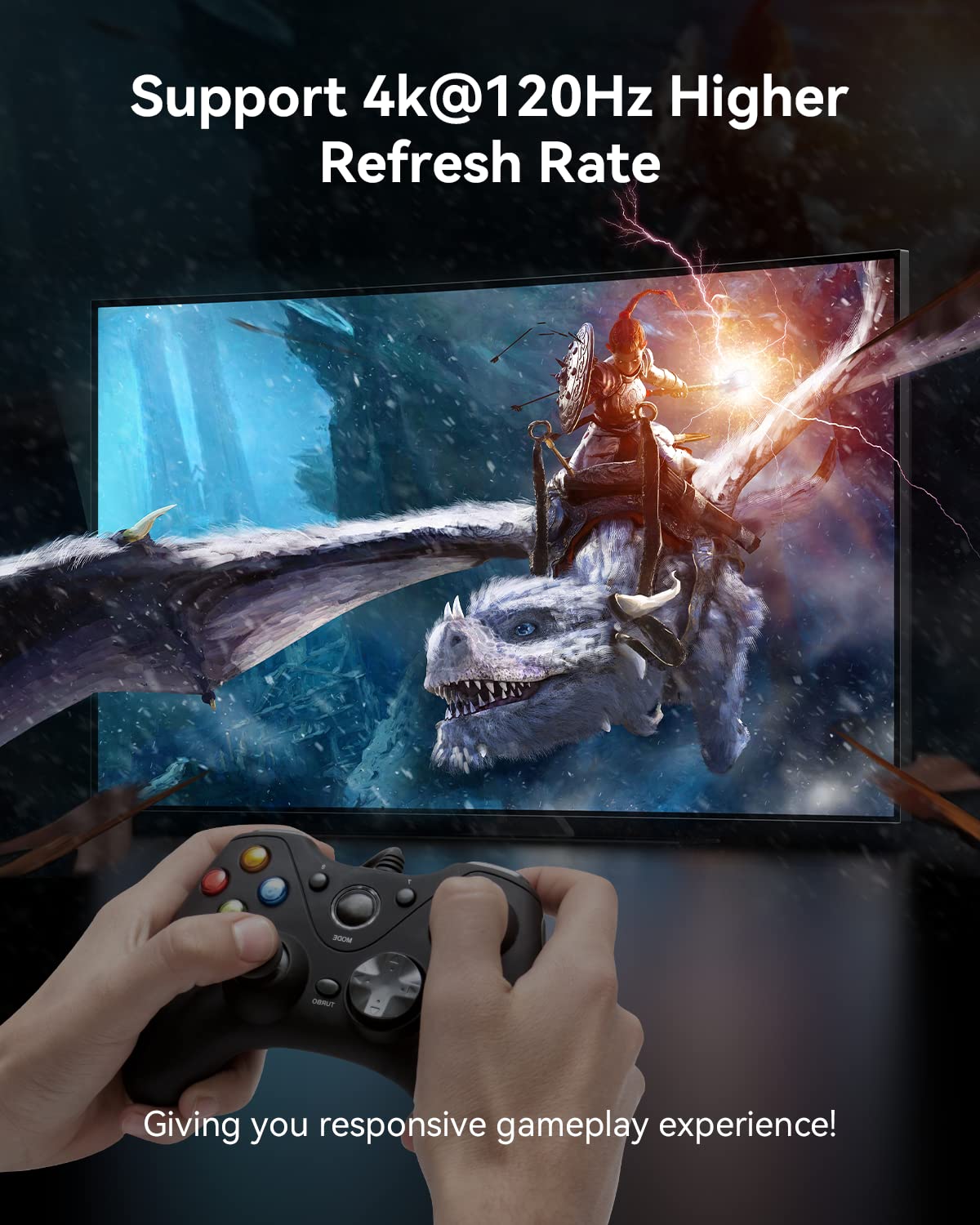 Gana Hdmi 2.1 Switch, 8K Hdmi Switcher Splitter 2 In 1 Out, Supports 4K@120Hz,8K@60Hz, 48Gbps Aluminum Bi Directional Ultra Hd H