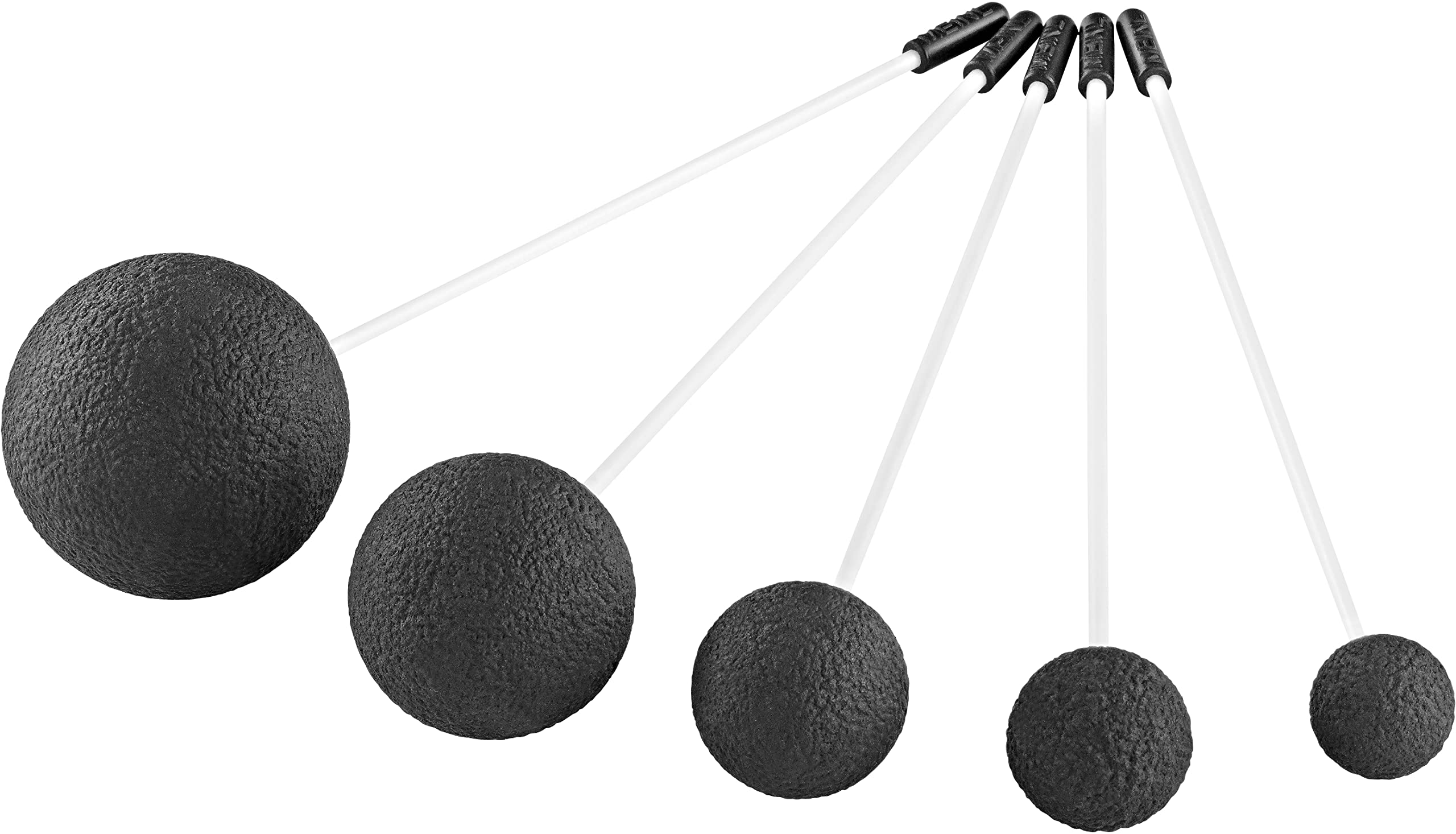 Gong Resonant Mallet 5 Pc Set, Produces Whale Singing, Atmospheric Sound Effects With Rubber Ball Head   For Meditation, Sound B