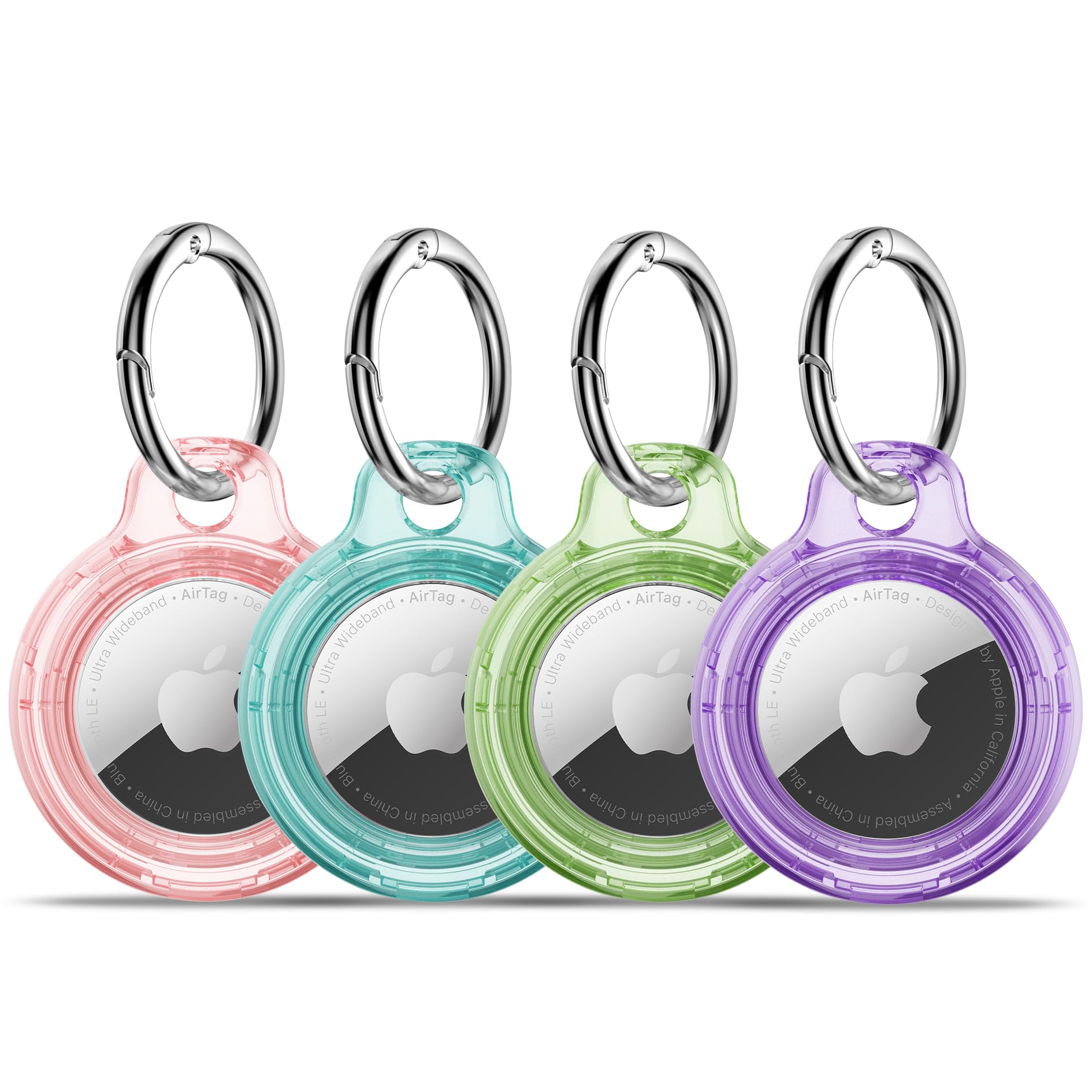 ?4 Pack? Molosleeve Airtag Holder Air Tag Case With Keychain, Anti Scratch Airtags Key Chain For Apple Air Tags, Airtag Accessor