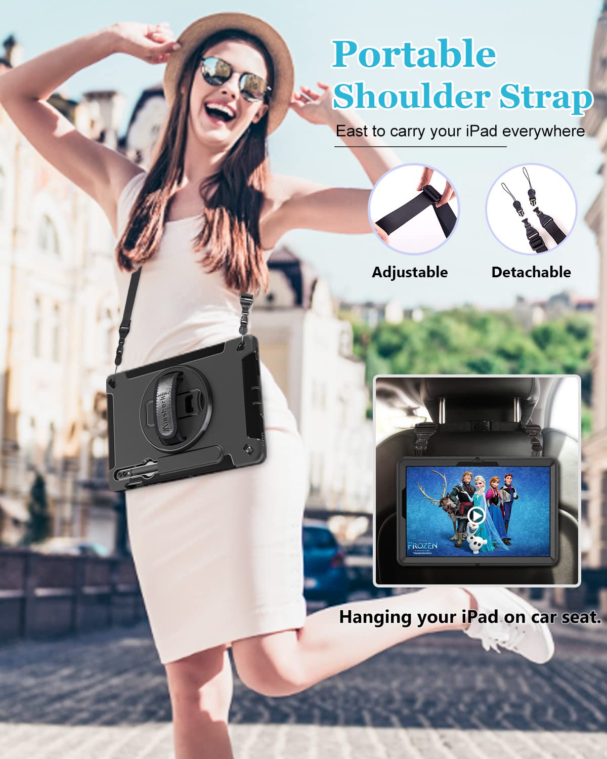 Case For Samsung Tab S7/S8 11 Inch 2022: Military Grade Shockproof Protective Tpu Cover For Galaxy Tablet S7 11 Inch 2020 W/Stan