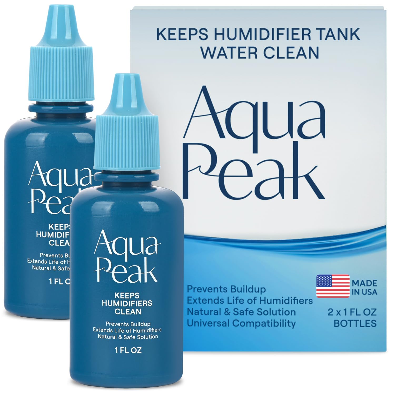 [2 Pack] Humidifier Drops For A Clean Tank   400+ Uses   Food Grade Humidifier Cleaner   Slows Residue Accumulation And Scaling