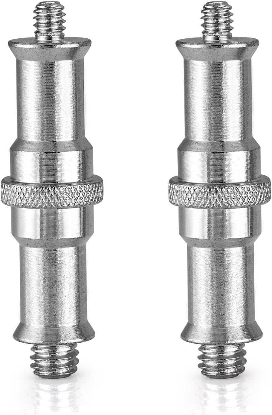 Neewer 2 Pieces Standard 1/4 To 3/8 Inch Metal Male Convertor Threaded Screw Adapter Spigot Stud For Studio Light Stand, Hotshoe