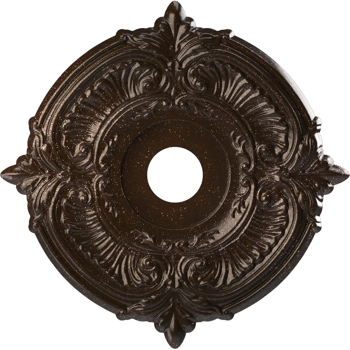 Ekena Millwork CMP19ATAMB Attica Thermoformed PVC Ceiling Medallion (Fits Canopies up to 6 3/4), 19OD x 3 1/2ID x 1P, Textured M