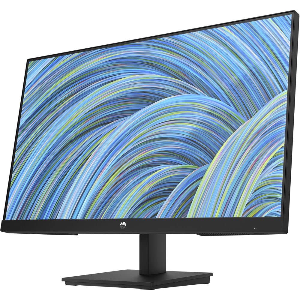 Hp V24V G5 24'' Fhd Computer Monitor (1920X1080), 75Hz Anti Glare Display, Amd Freesync, Hdmi, Vesa Mount, Black, With Dockztorm