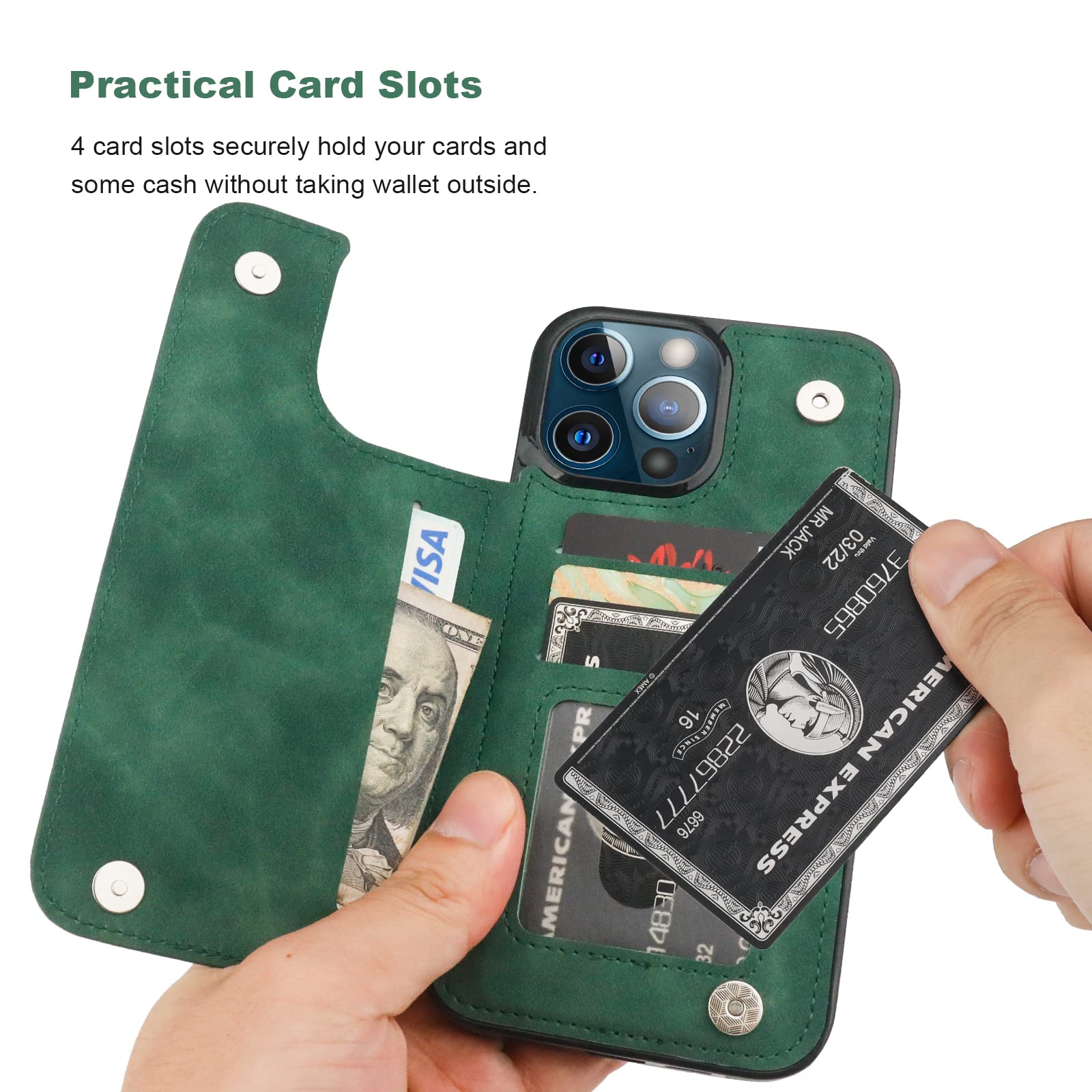 Vaburs Compatible With Iphone 13 Pro Max Case Wallet With Card Holder, Embossed Mandala Pattern   Flower Pu Leather Double Butto