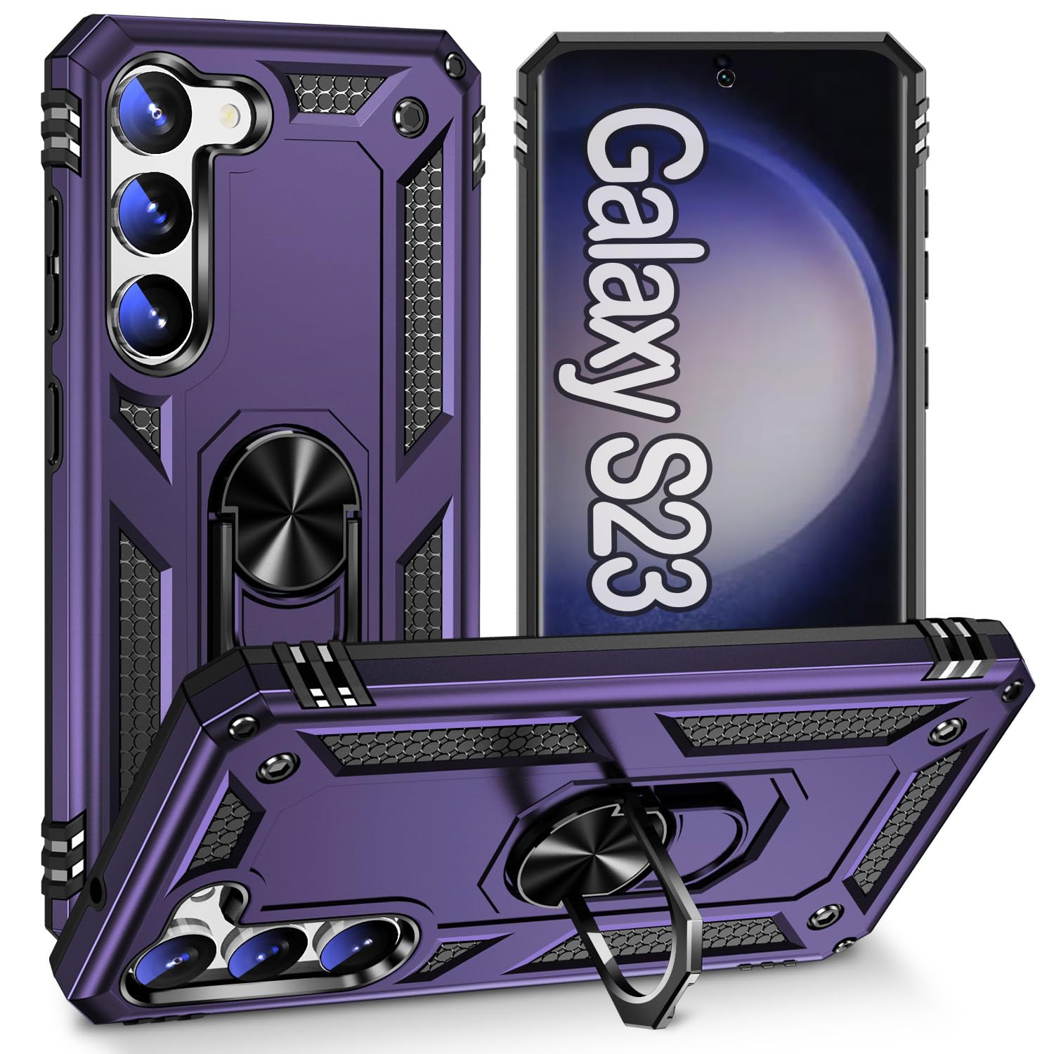 Zoeii S23 Phone Case, Galaxy S23 Case,[Military Grade Drop Tested] Hard Back & Soft Edge Slim Protective Designed,For Samsung S2