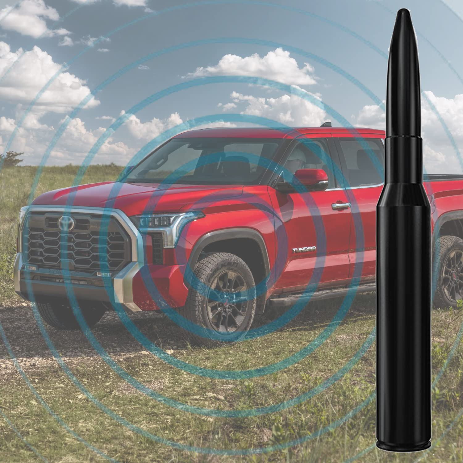 4 Inch Short Aluminum Antenna For Toyota Tundra (1999 2021), Toyota Tundra Antenna Replacement Mast