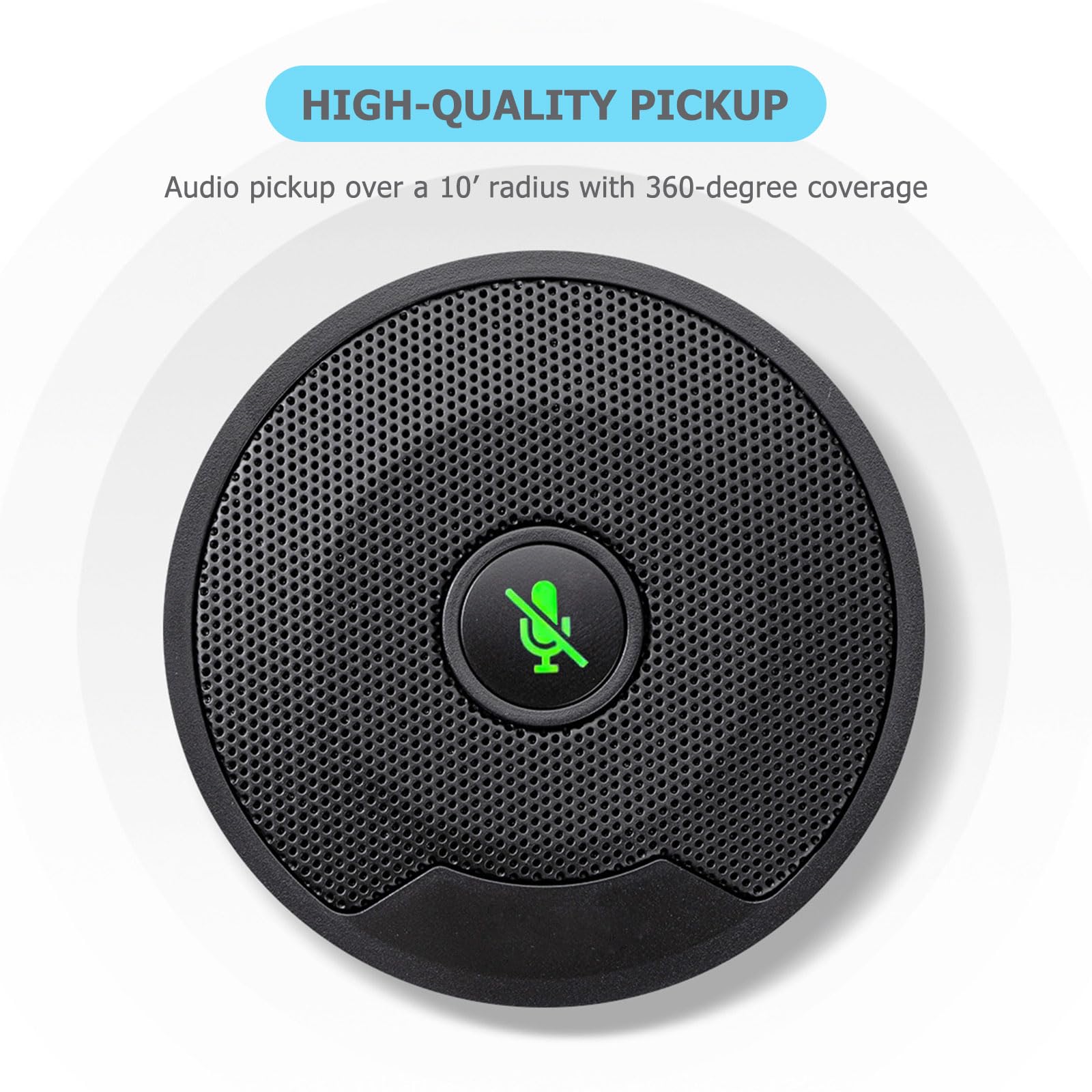 Dricroda Conference Usb Microphone, Microphone For Pc, Computer Microphone, Desktop Conference Speaker, Omnidirectional Micropho