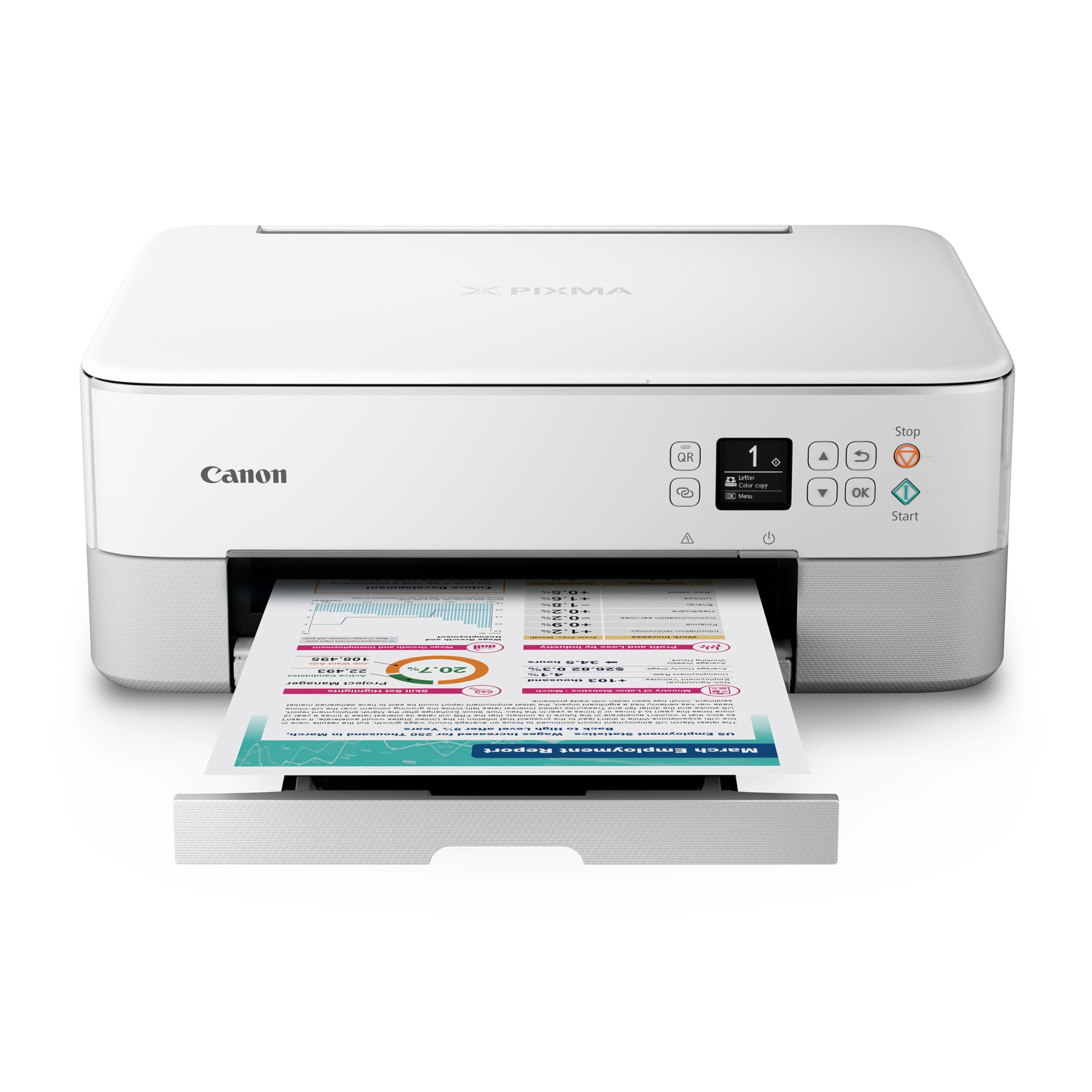 Canon Pixma Ts6420A All In One Wireless Inkjet Printer [Print,Copy,Scan], White