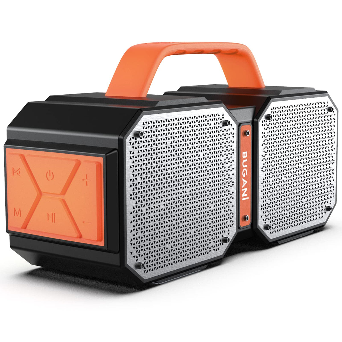 Bugani Bluetooth Speaker, Shock Portable Bluetooth Speaker, Bluetooth 5.3, Waterproof, Wireless Speakers, 60W Super Power, Outdo