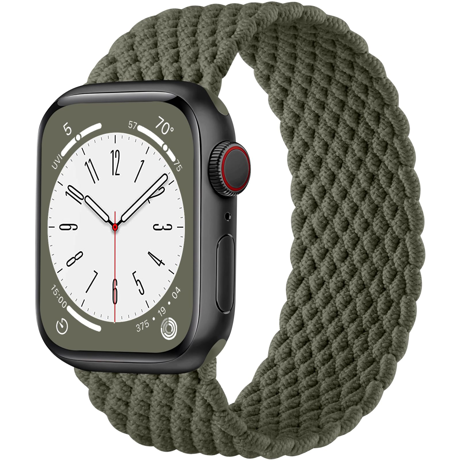 Zedoli Stretchy Nylon Solo Loop Compatible With Apple Watch Band 38Mm 40Mm 41Mm 42Mm Women Men, Soft Breathable Braided Elastic