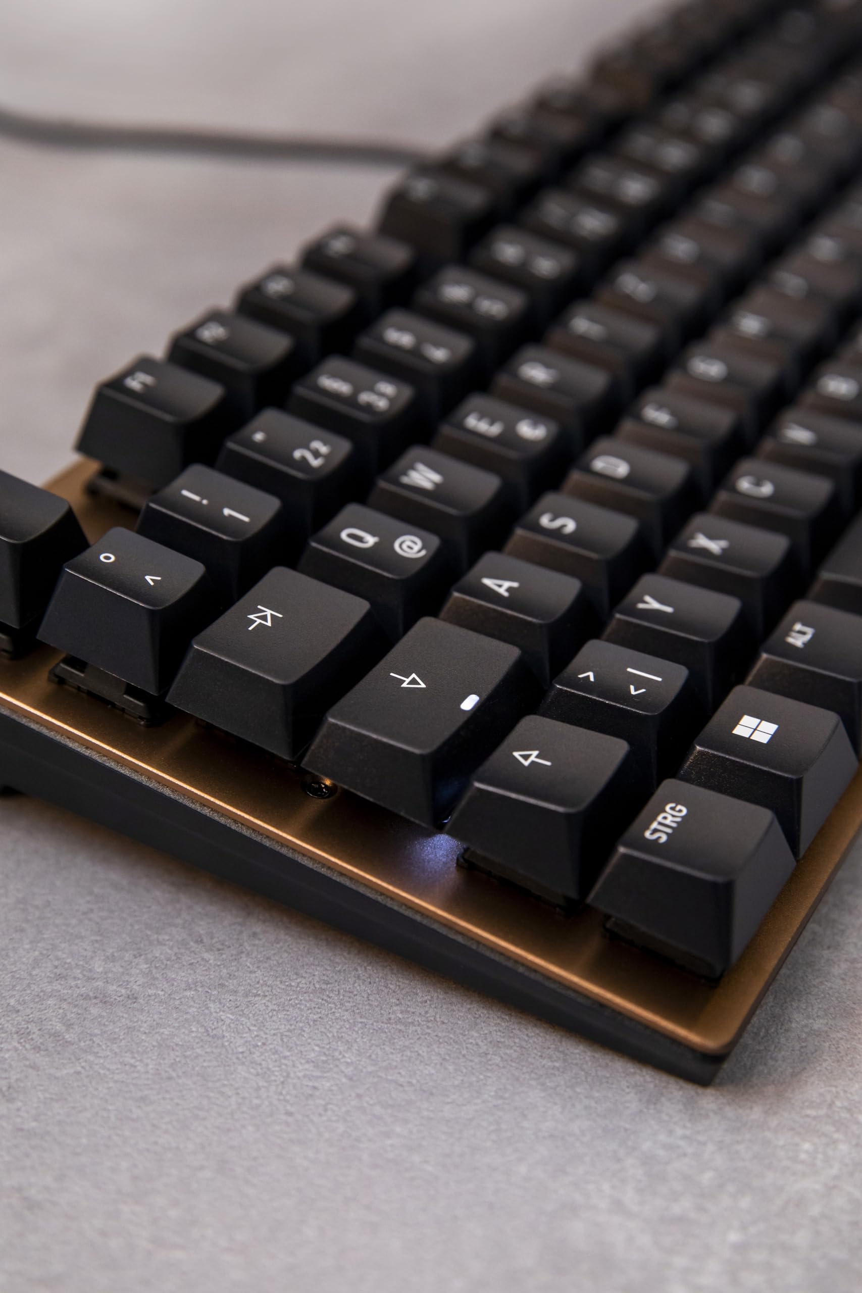 Cherry Kc 200 Mx Mechanical Office Keyboard With New Mx2A Switches. Modern Design With Metal Plate Frame. (Bronze W/Mx2A Silent