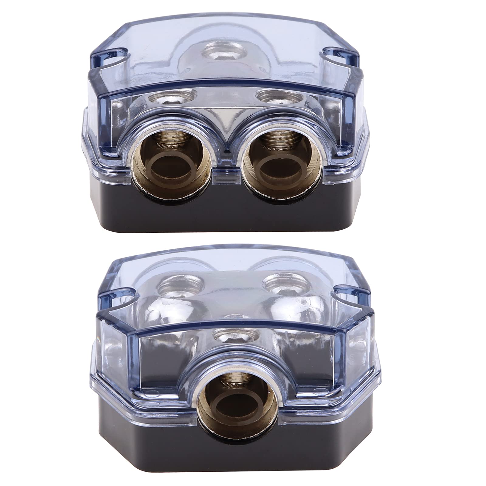 Bumbesti 2 Way 0/2/4 Gauge In 0/2/4 Gauge Out Amp Power Distribution Block For Car Audio Splitter (2Pack)