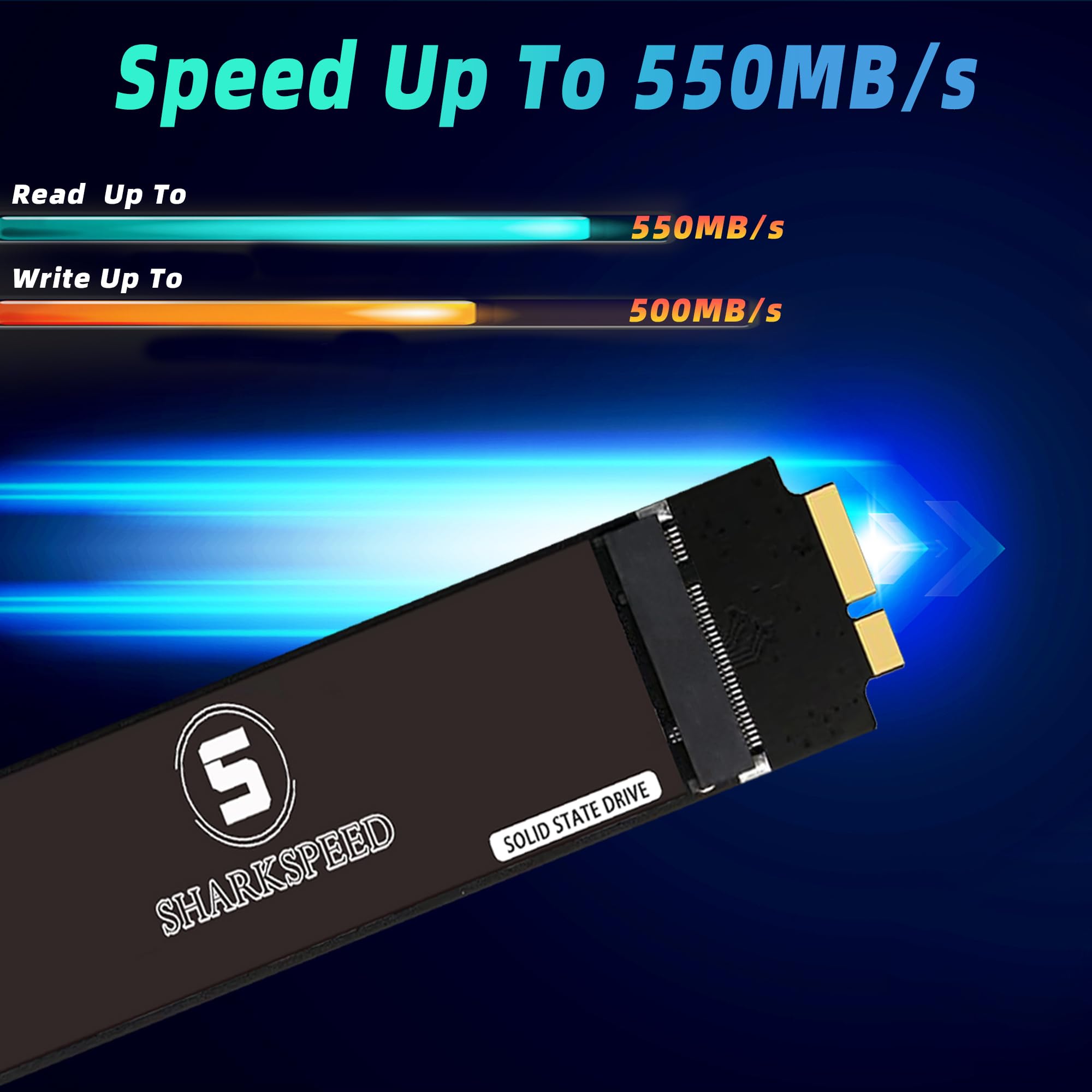 Sharkspeed Ssd 1Tb Upgrade For Macbook Air 2010 2011 A1369(Emc 2392/2469) A1370(Emc 2393/2471) (Macos Pre Installed)
