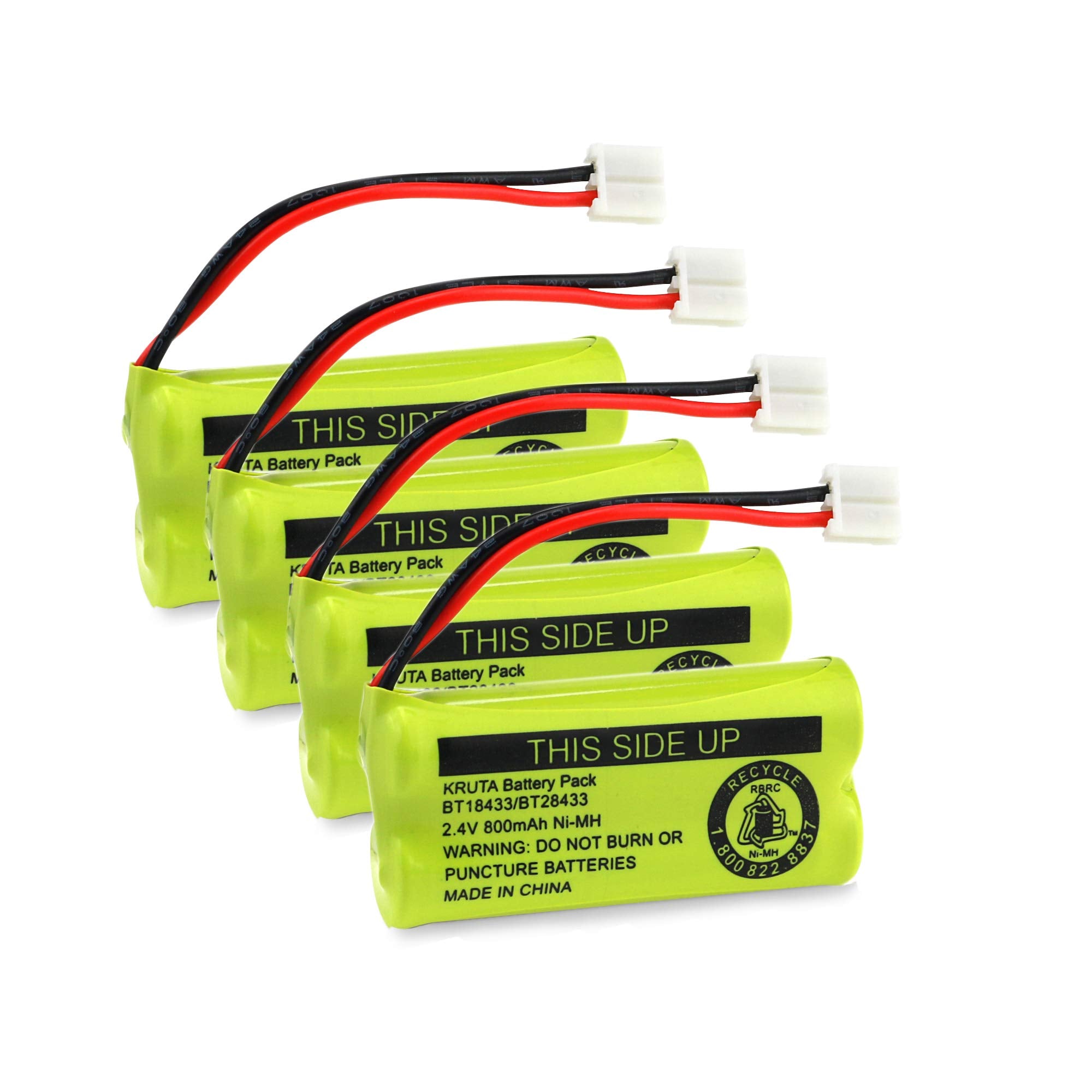 Kruta Bt18433 Bt28433 2.4V 800Mah Nimh Cordless Phone Battery Pack Compatible With Bt18433/Bt28433 Cs6219 Cs6229 Ds6301 Ds6151 
