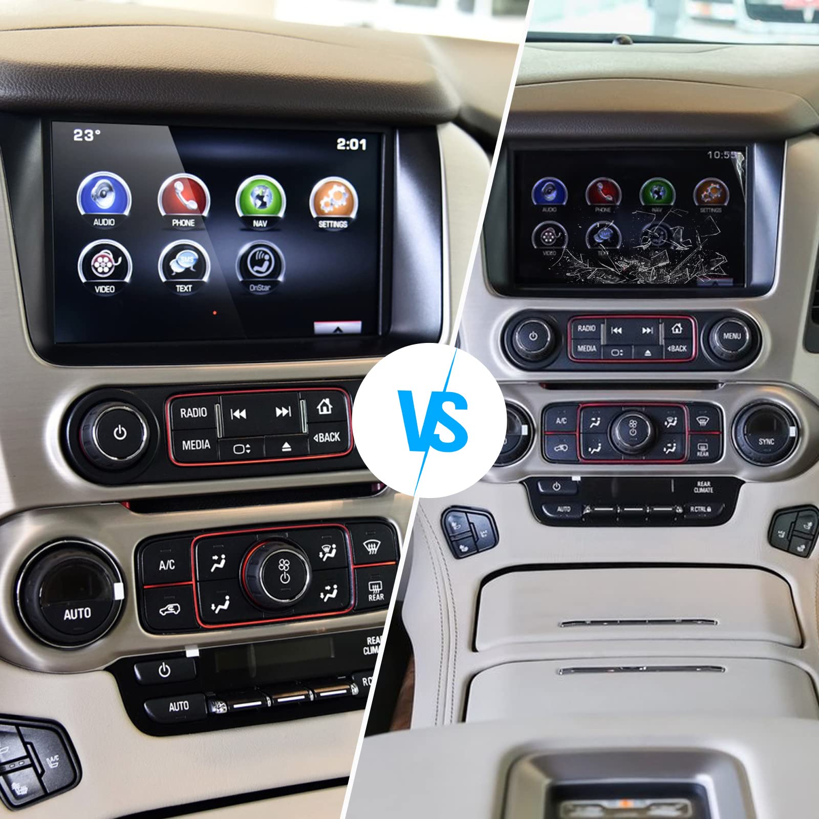 Wonvon Fit Gmc 8'' Touch Screen   Digitizer Replacement Navigation Radio Lcd New Oem(Anti Blue Light)Compatible With 2015 2018 C