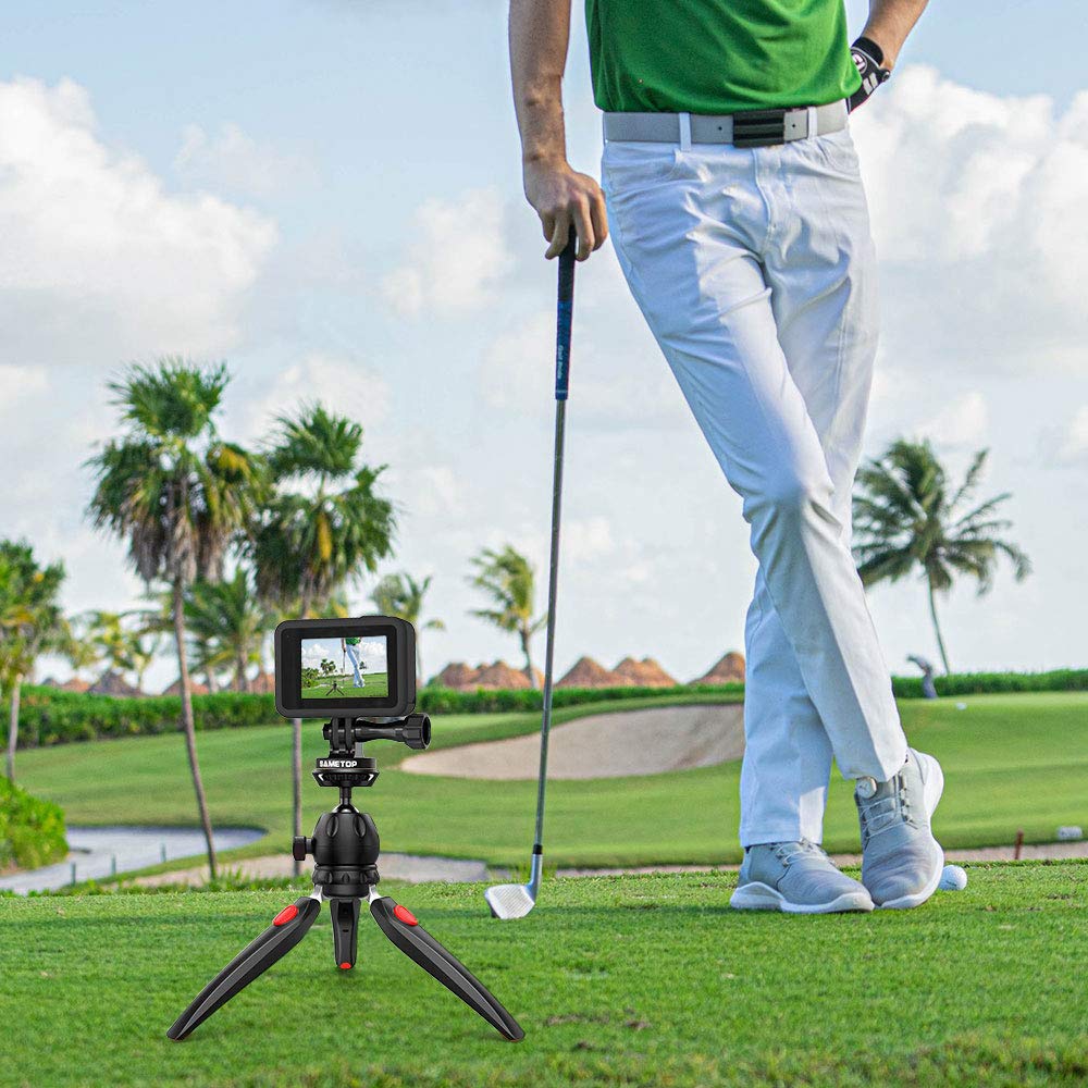 Sametop Tripod Adapter Aluminum Screw Mount Compatible With Gopro Hero 12, 11, 10, 9, 8, 7, 6, 5, 4, Session, 3+, 3, 2, 1, Hero