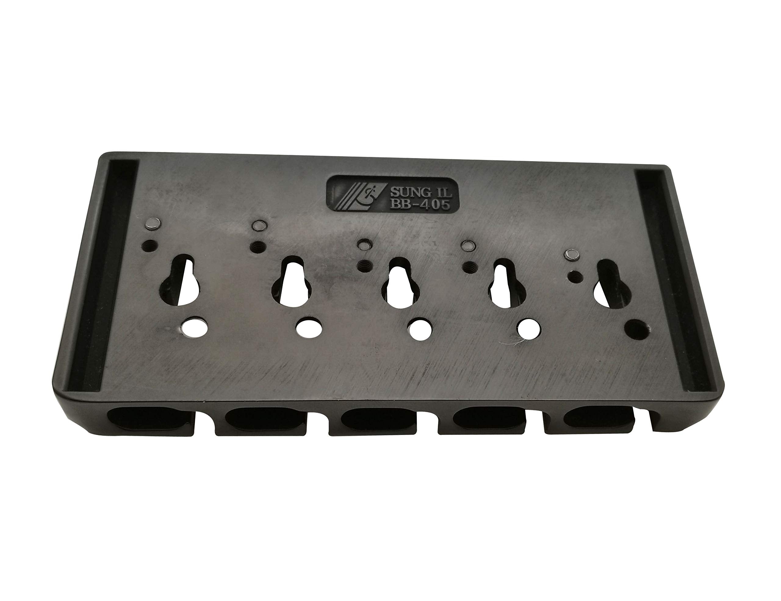 Guyker 5 String Bass Bridge With Locking Zinc Saddles   Dual Load Type A Bridges String Space 19Mm Replacement For Jazz Bass Or