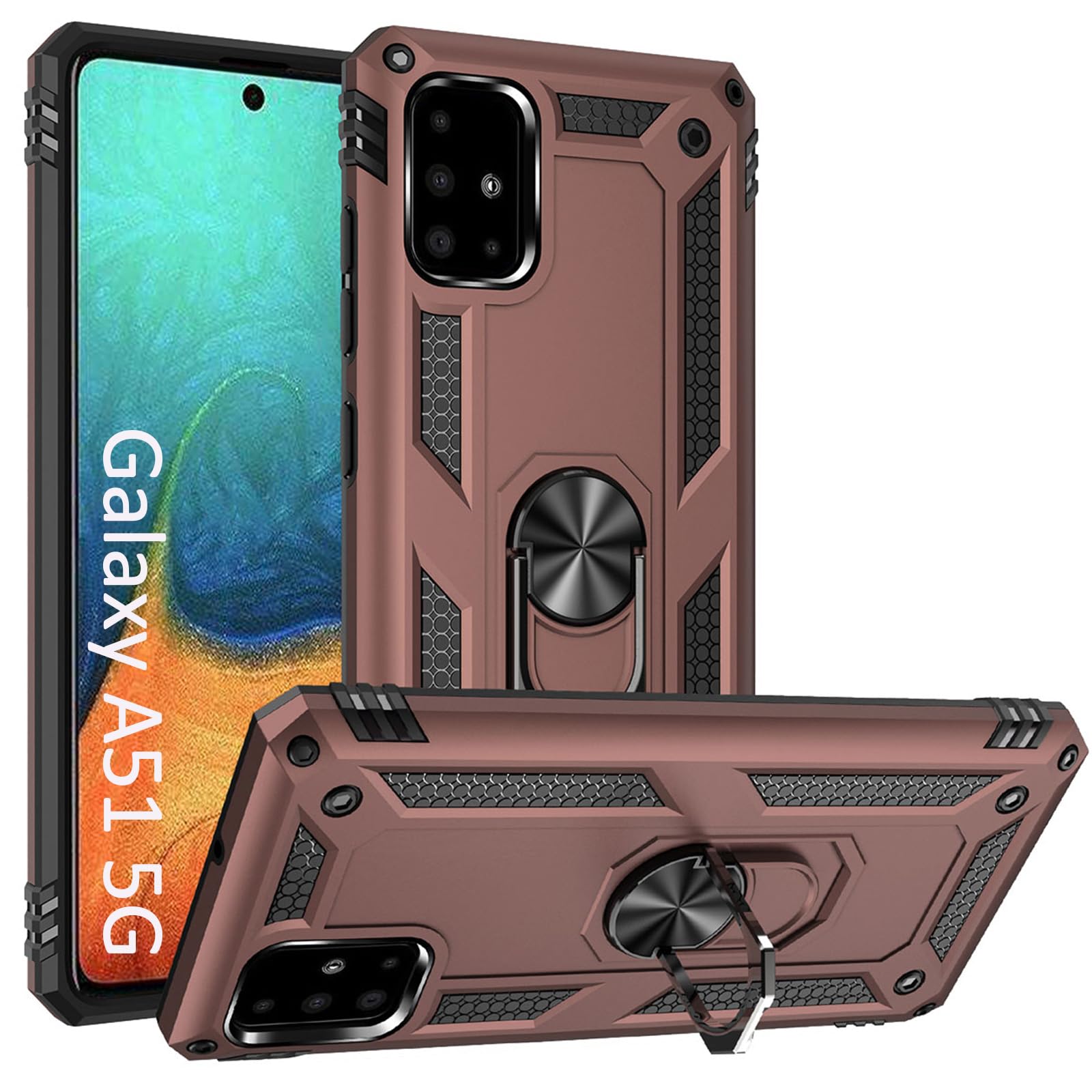 ADDIT A51 5G Case, Samsung Galaxy A51 5G Case [ Military Grade ] 15ft. Drop Tested Protective Case with Magnetic Car Mount Ring 