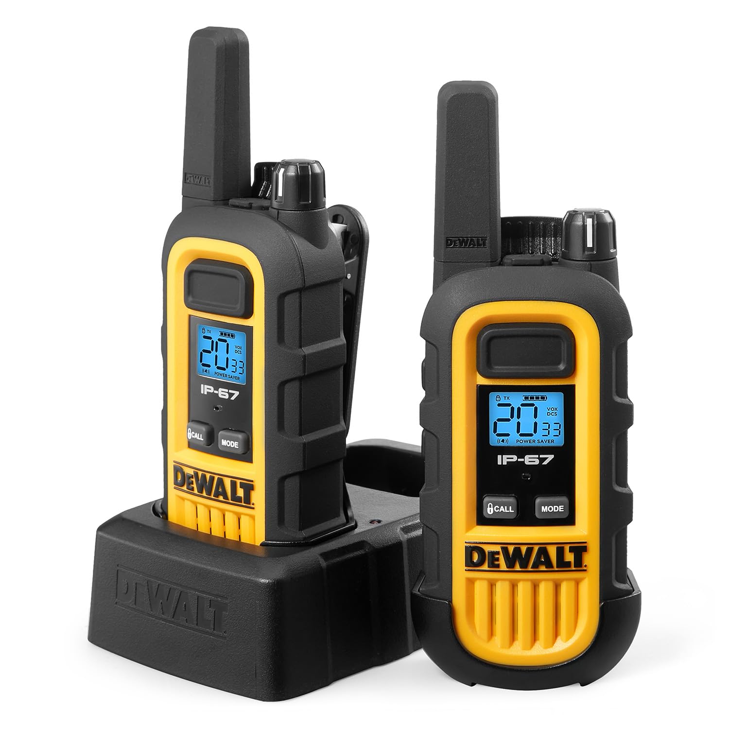 Dewalt Dxfrs300 1 Watt Heavy Duty Walkie Talkies With Headsets   Waterproof, Shock Resistant, Long Range & Rechargeable Two Way Radio With Vox (6 Pack)