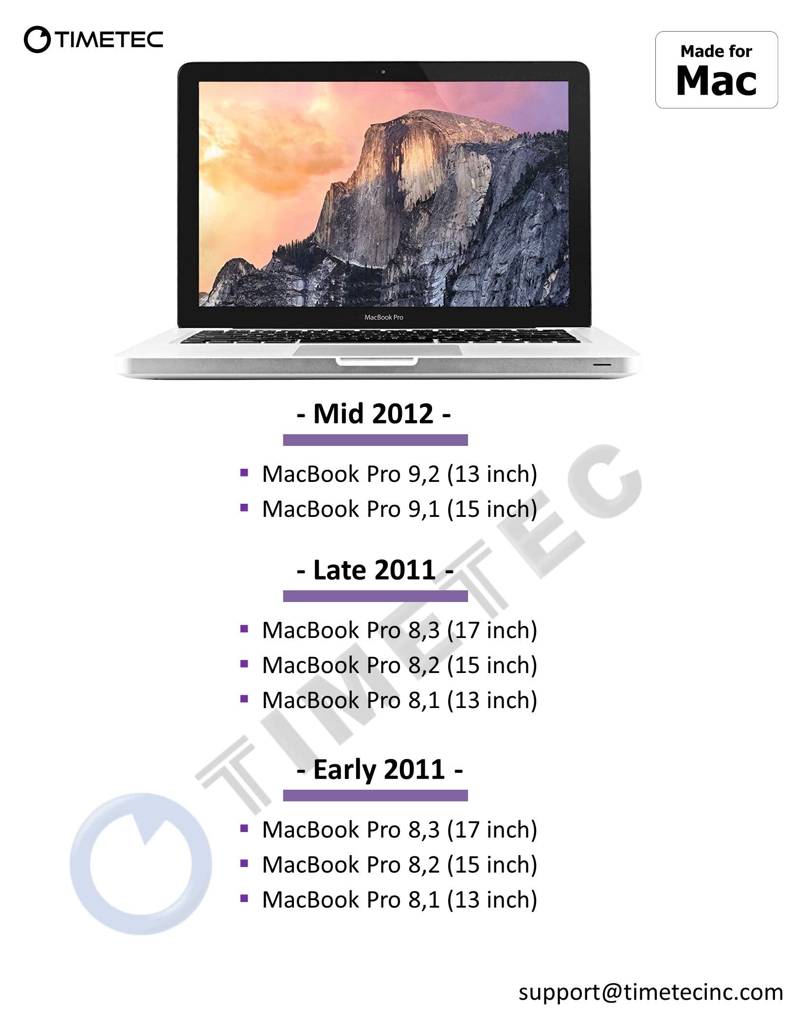 Timetec 8Gb Kit(2X4Gb) Compatible For Apple Ddr3L 1600Mhz For Mac Book Pro (Early/Late 2011,Mid 2012), Imac(Mid 2011,Late 2012,E